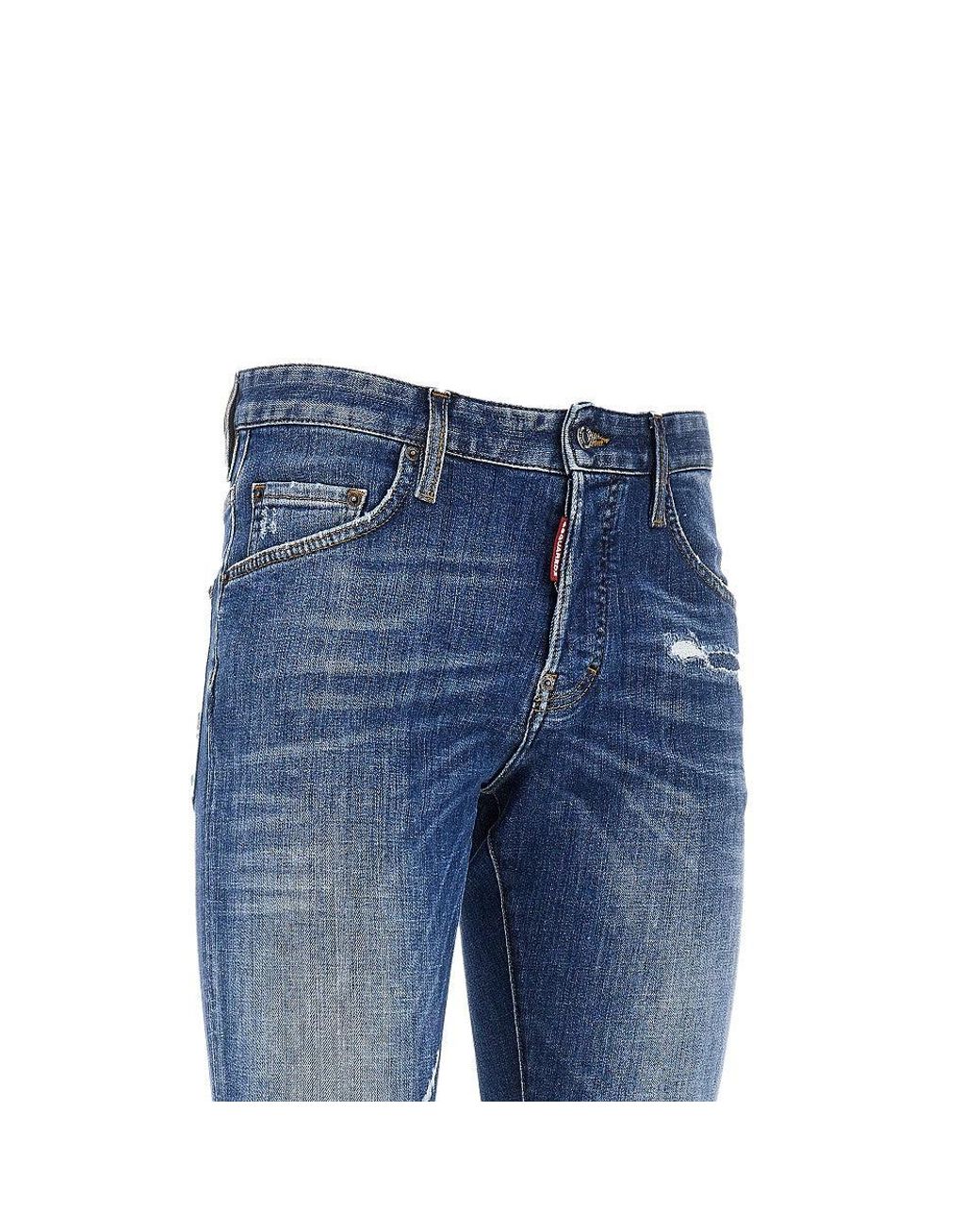 DSquared² Blue Stretch Denim Skater Jeans for men