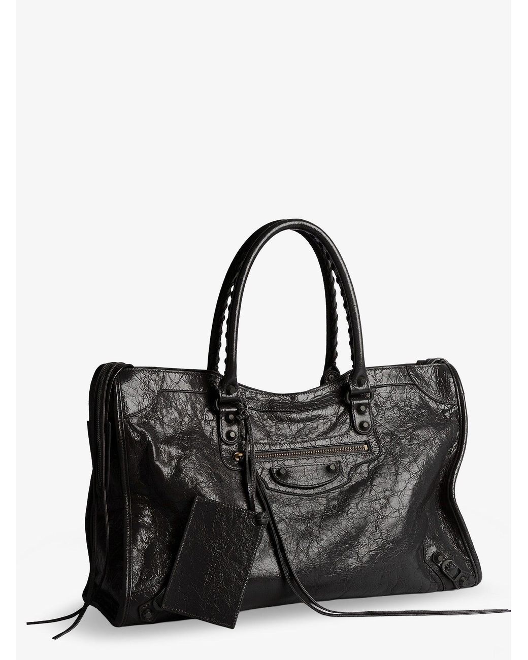 Balenciaga Black Le City Bag L Leather Handbag for men