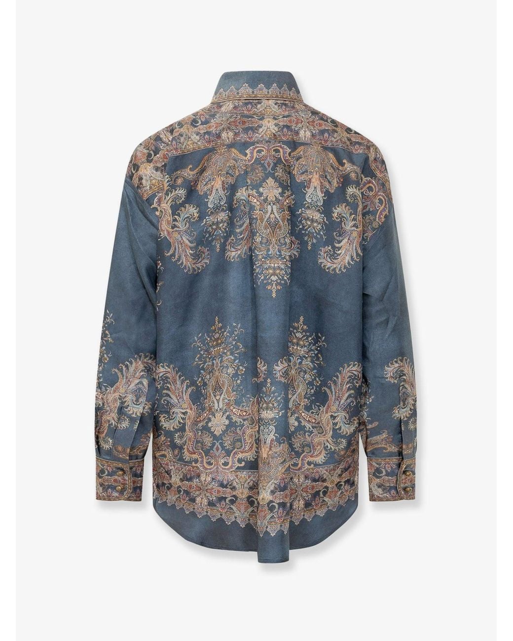 Zimmermann Blue Valiant Relaxed Silk Skirt