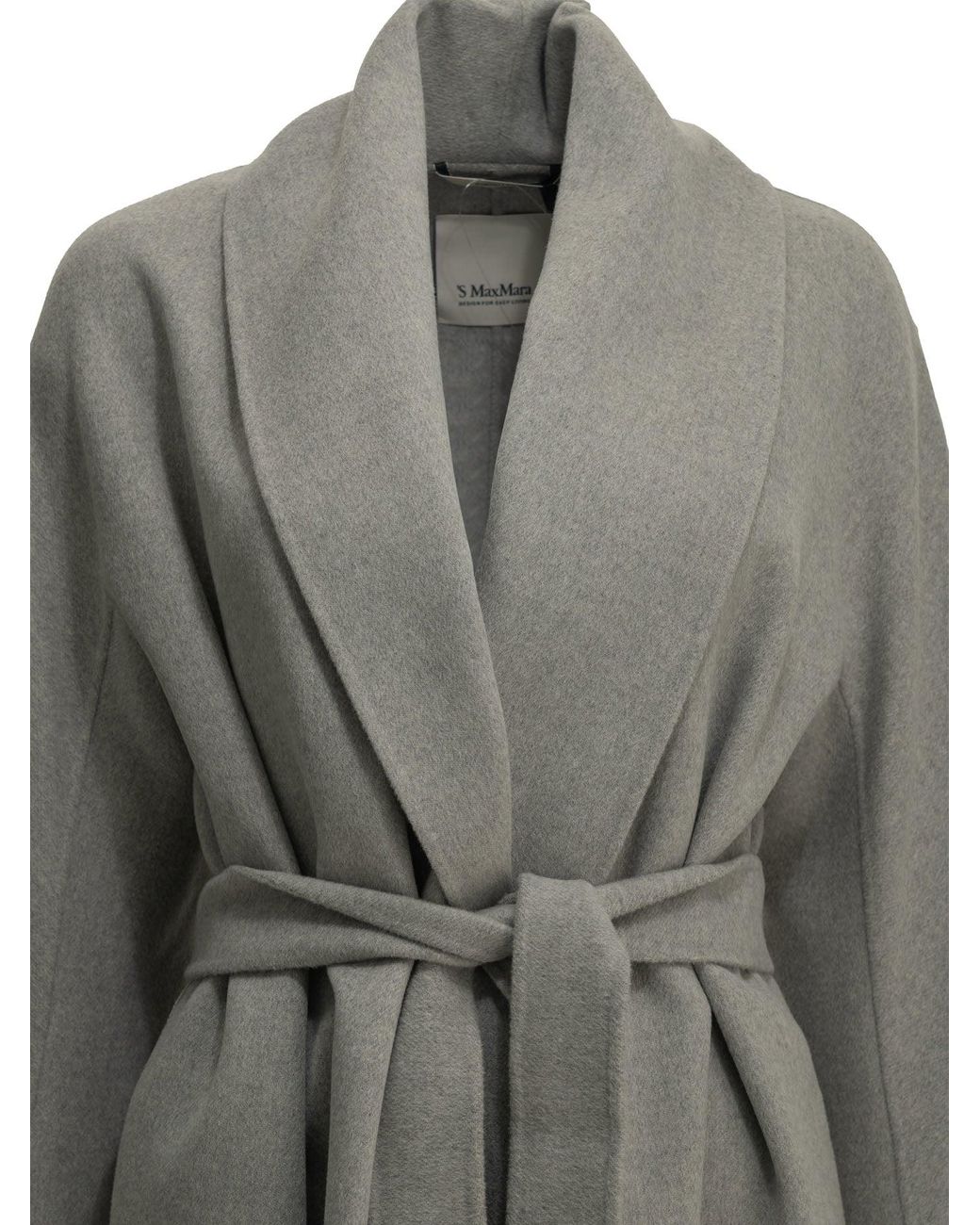 Max Mara Gray Long Wool Coat