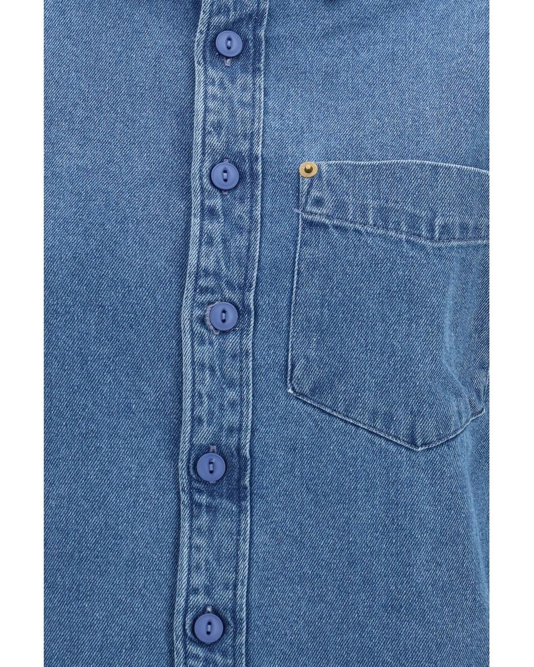Deperlu Blue Denim Shirt for men