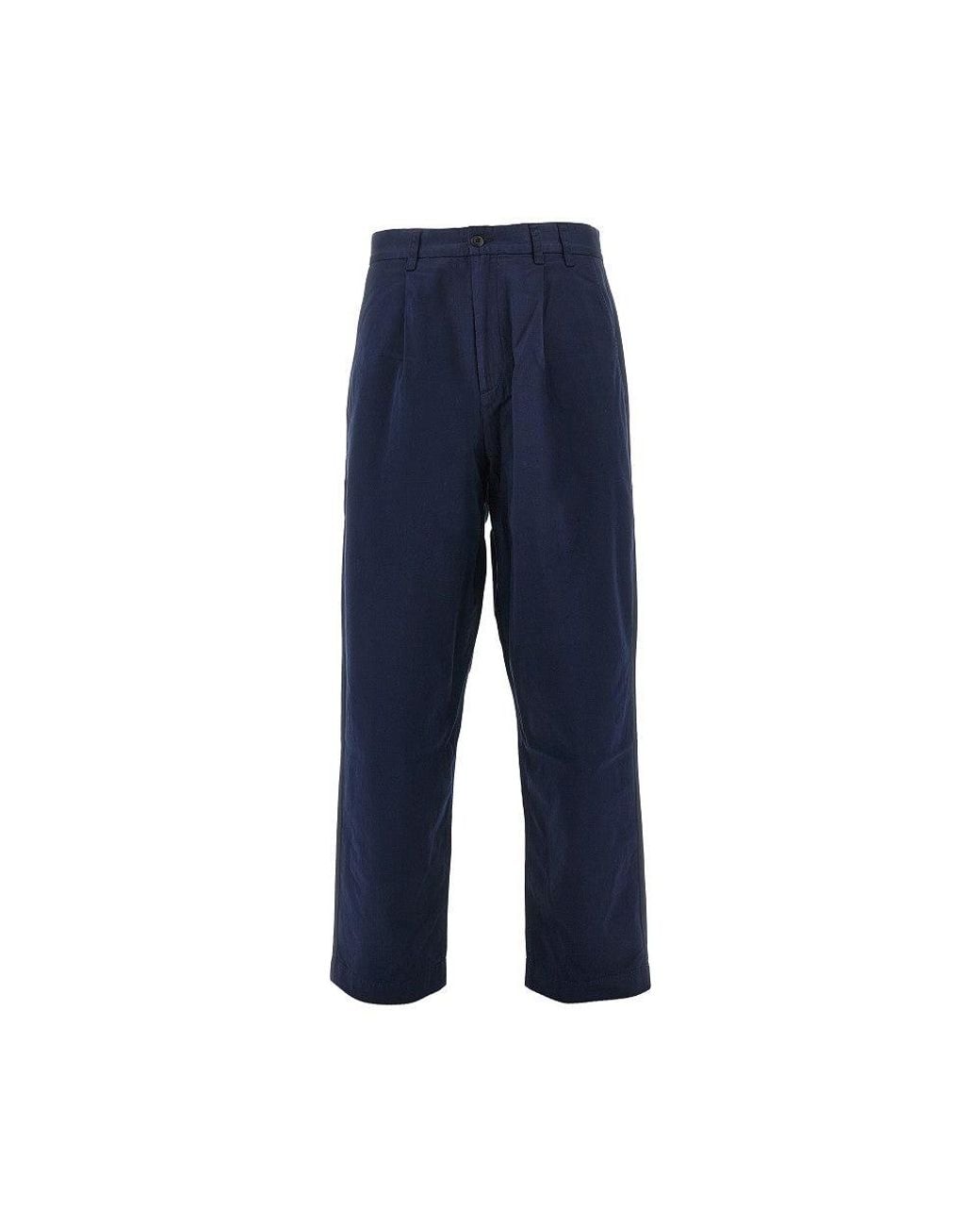 Forét Blue 'Writer' Relaxed Fit Pleated Pants for men