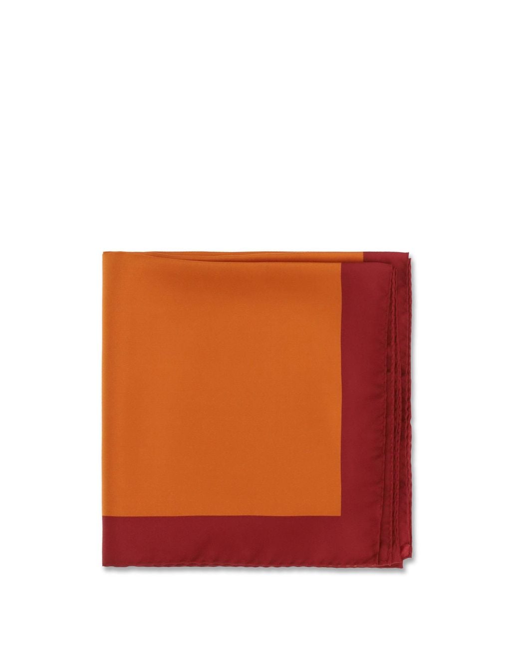 Saint Laurent Orange Cassandre Square Silk Twill Scarf
