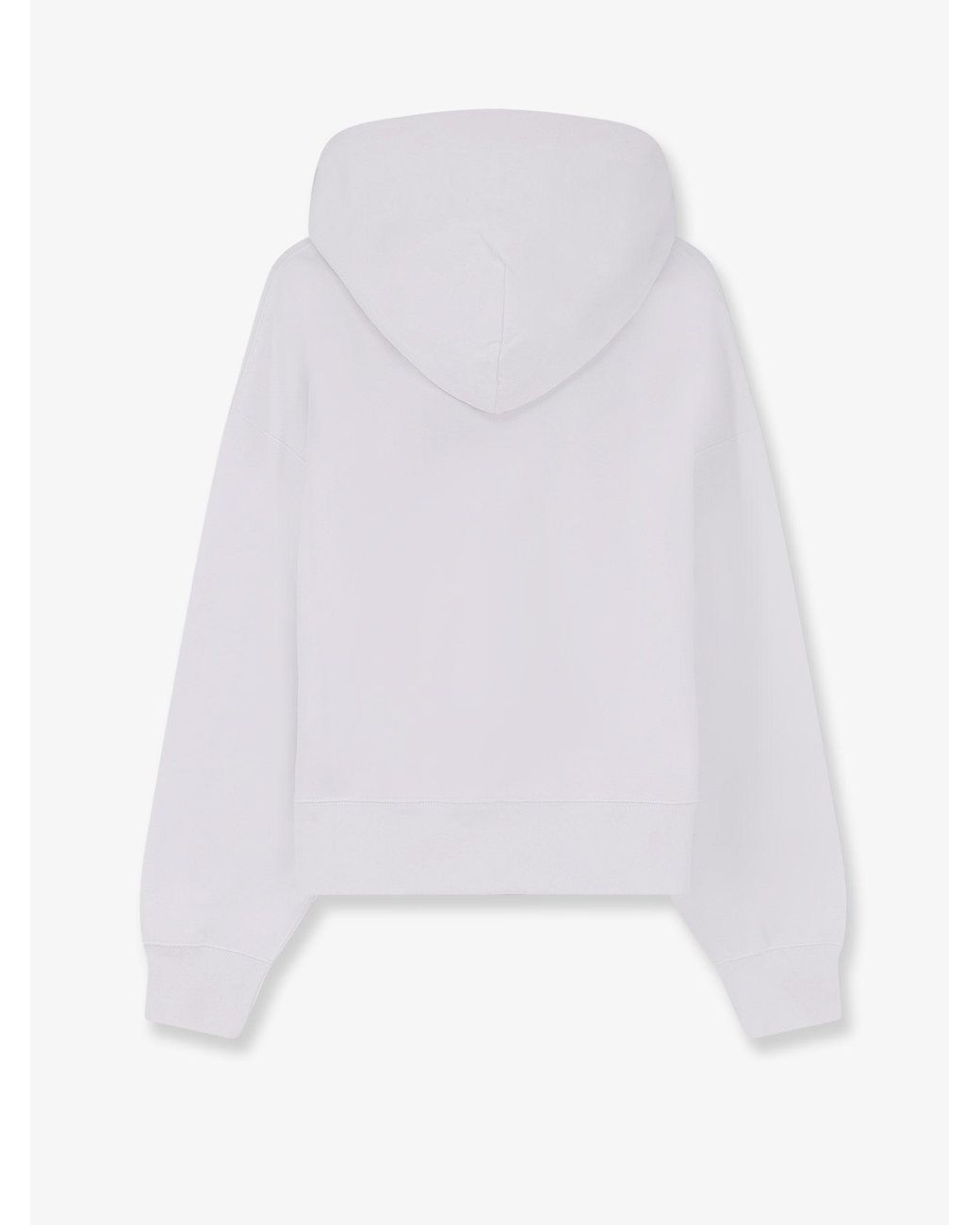 Gucci White Cotton Sweatshirt With Embroidered Horsebit On The Front