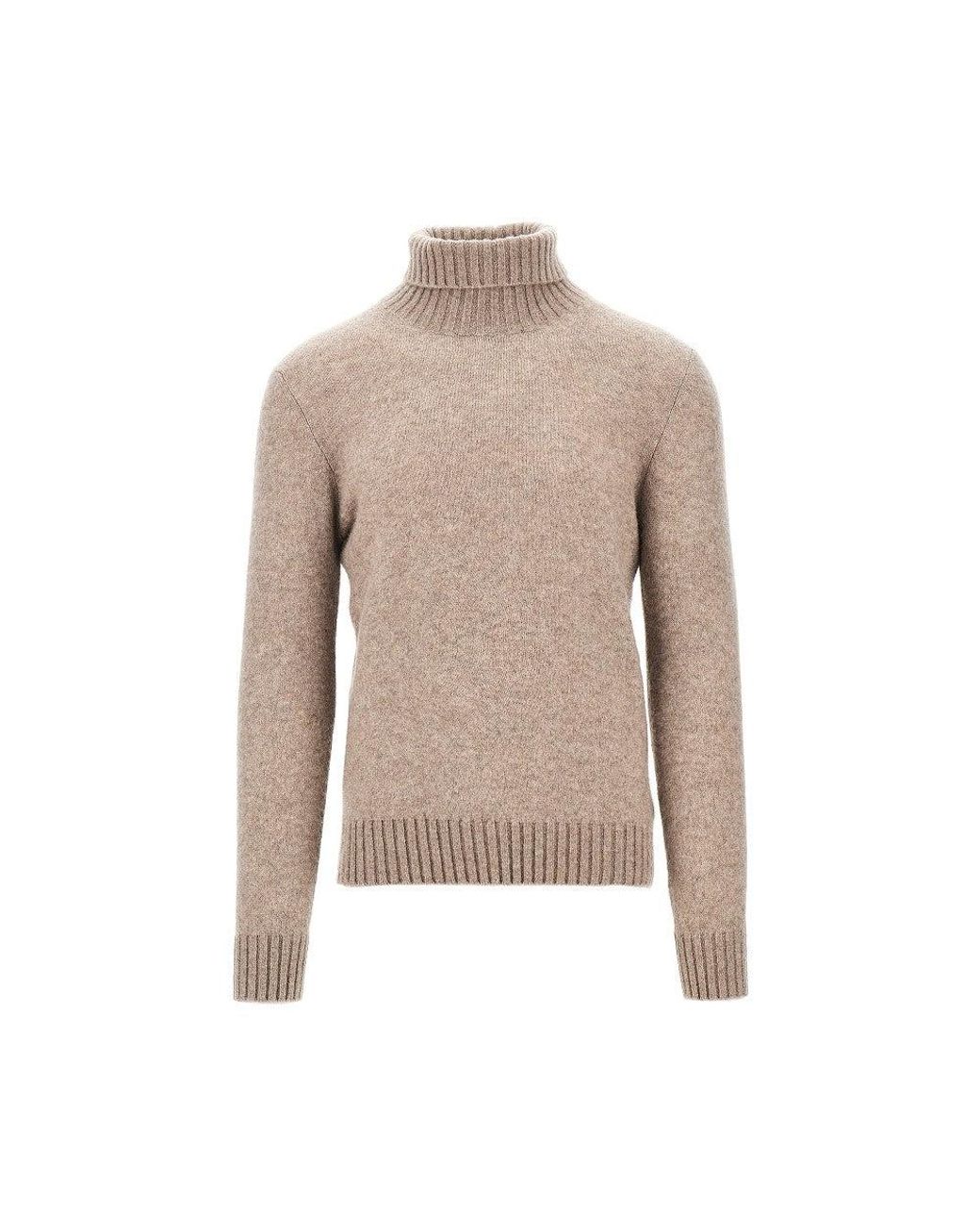 Piacenza 1733 Natural Cashmere-Blend Turtleneck Sweater for men
