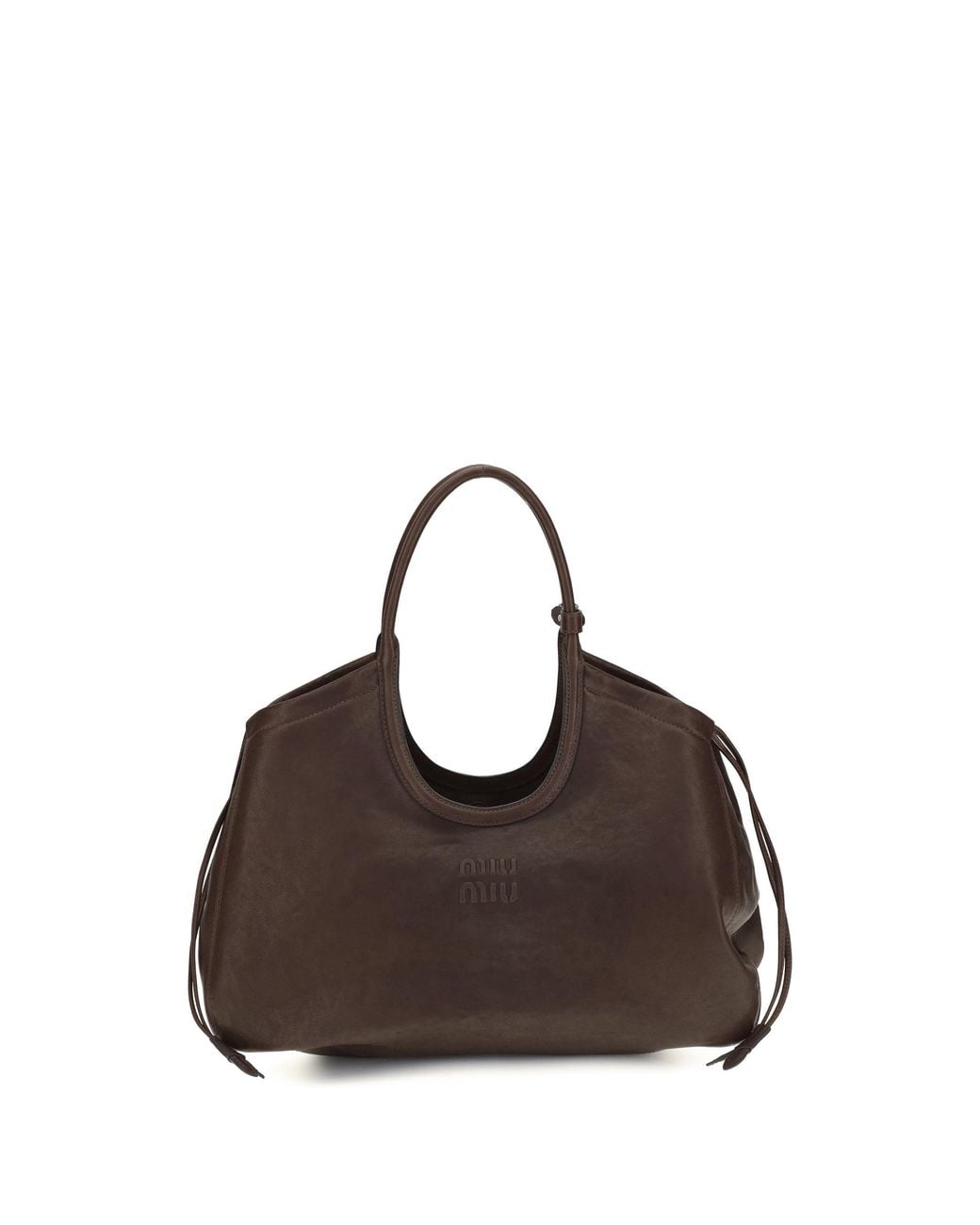 Miu Miu Brown Ivy Nappa Shopping Bag Radica