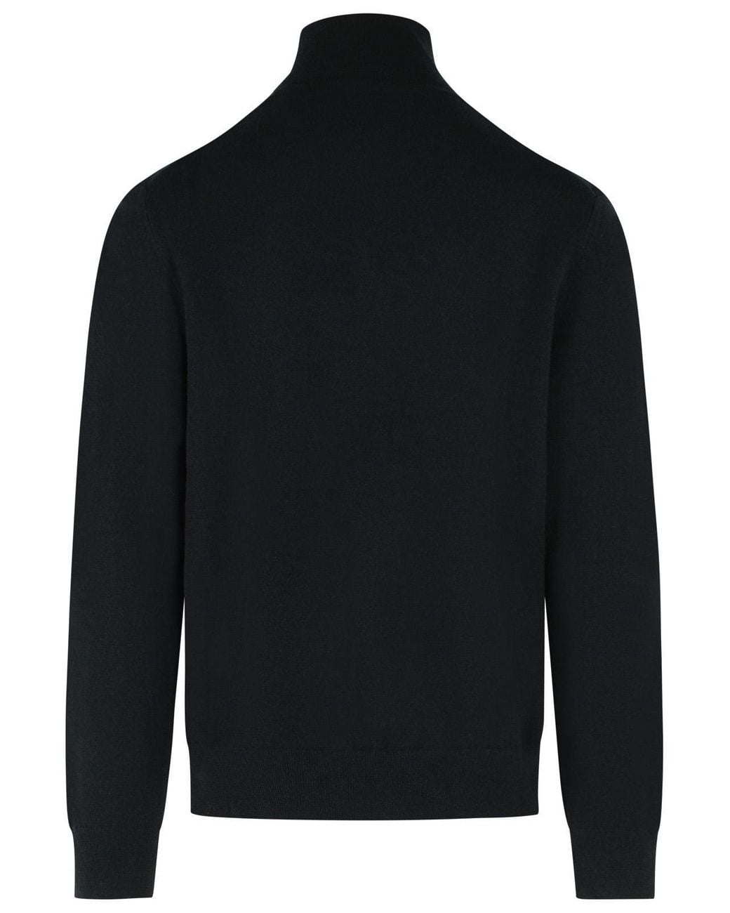 Burberry Black Cashmere Blend Funnel Neck Sweater for men