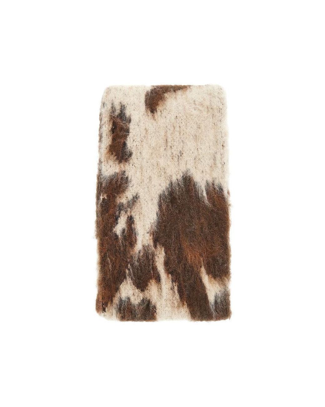 Obey Brown Wool And Alpaca Max Scarf for men