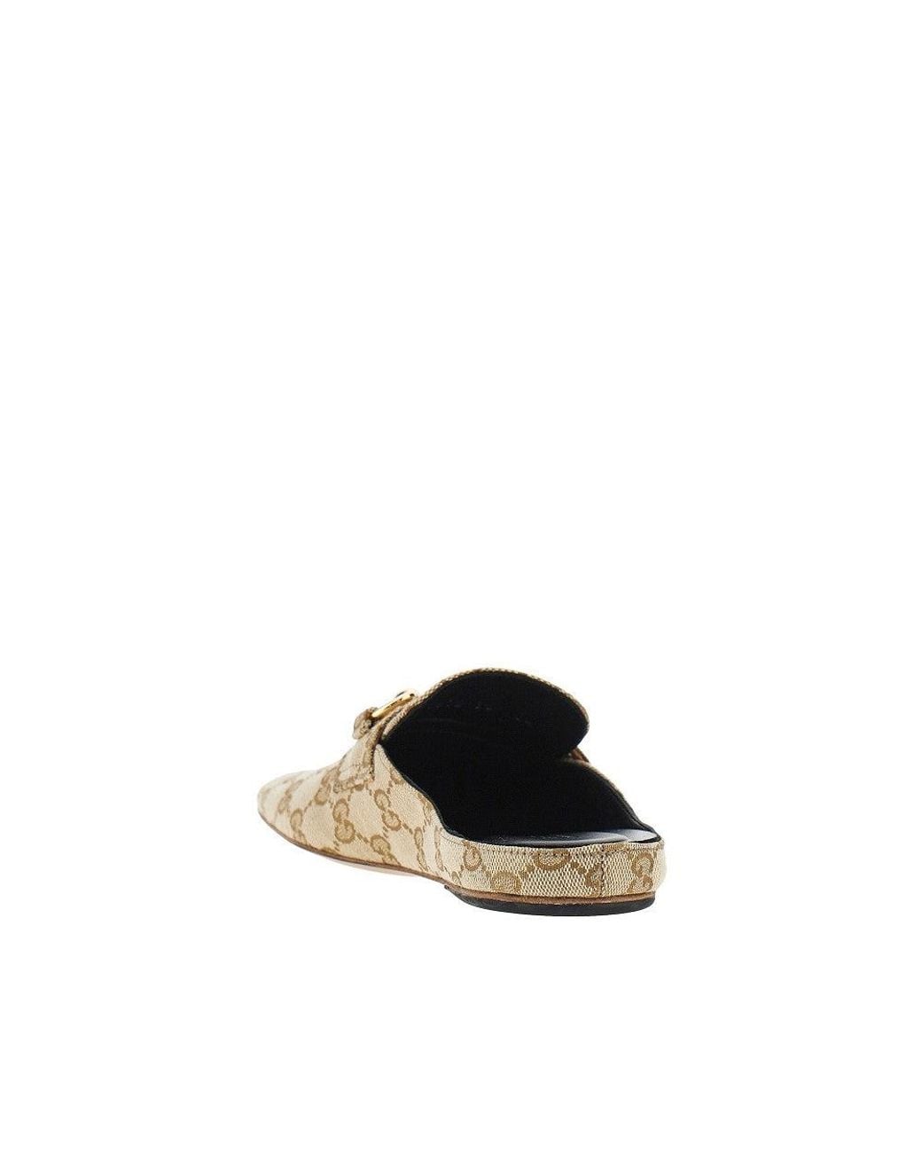 Gucci Natural Original Gg Fabric 'Ragazzo' Sabot