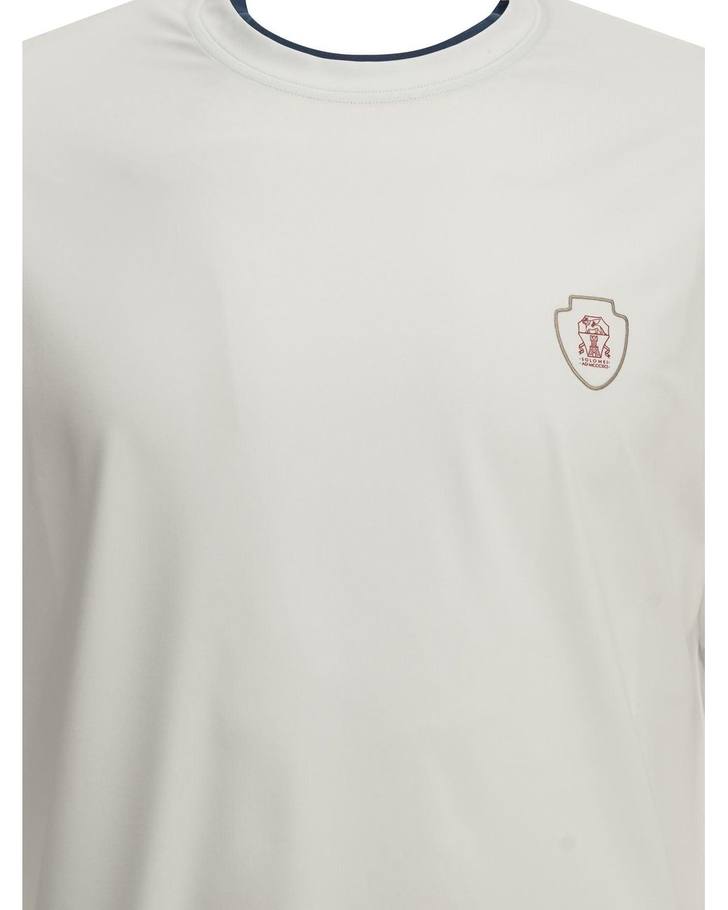 Brunello Cucinelli White Crewneck T-Shirt for men