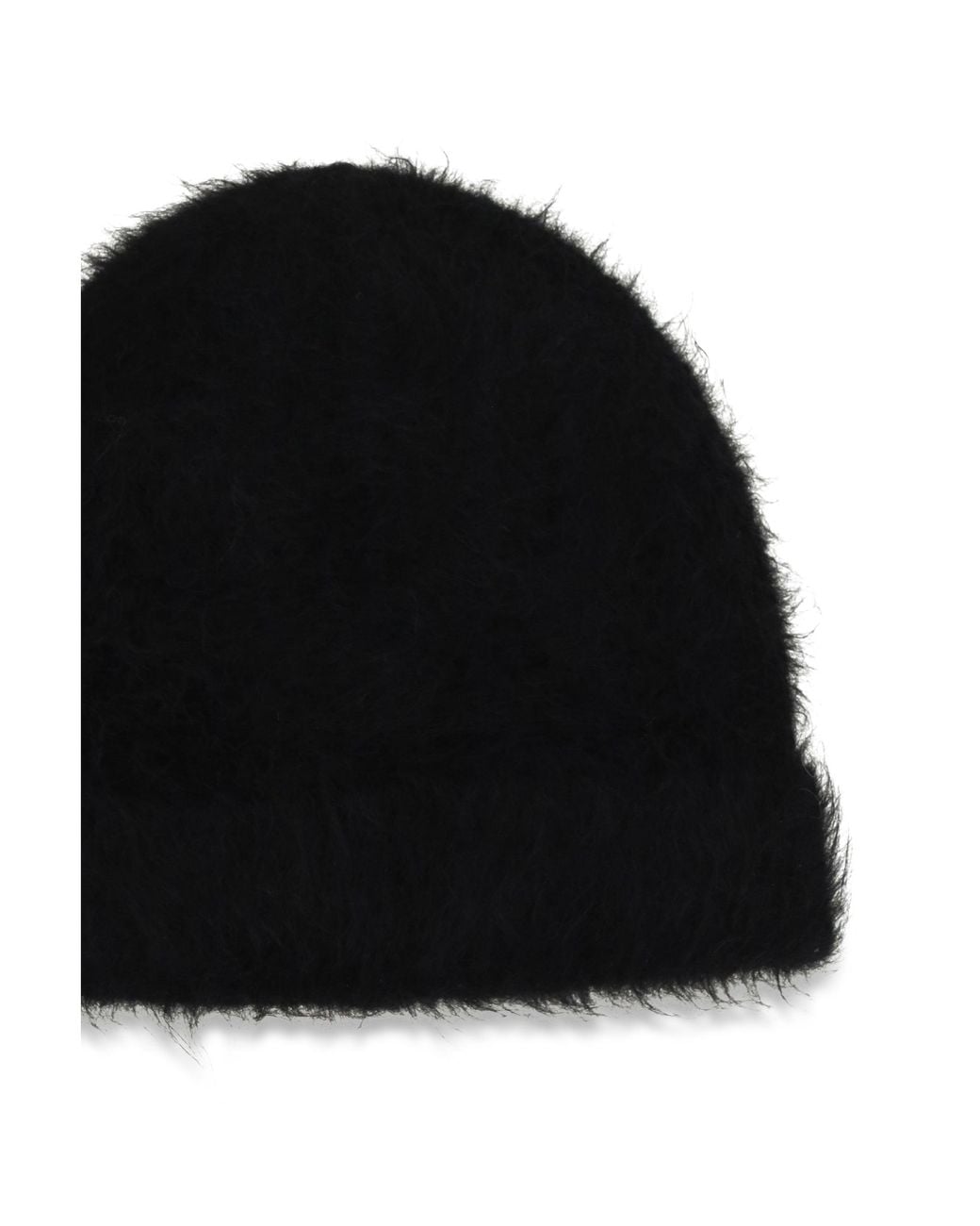 Séfr Black Fuzzy Alpaca-Blend Beanie