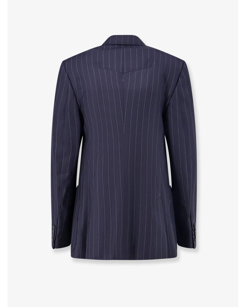 Givenchy Blue Double-Breasted Wool Blazer