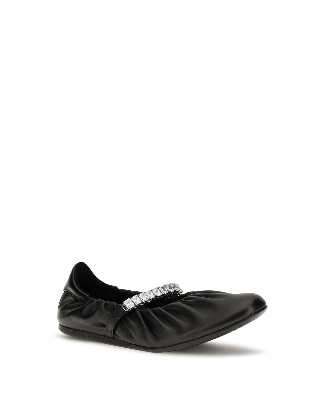 Jimmy Choo White Jade Ballerinas