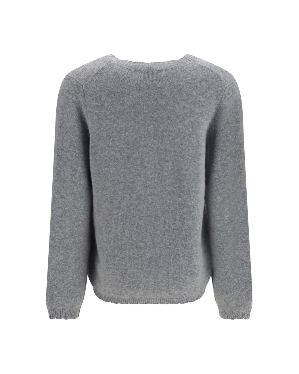 Allude Gray V Neck Sweater