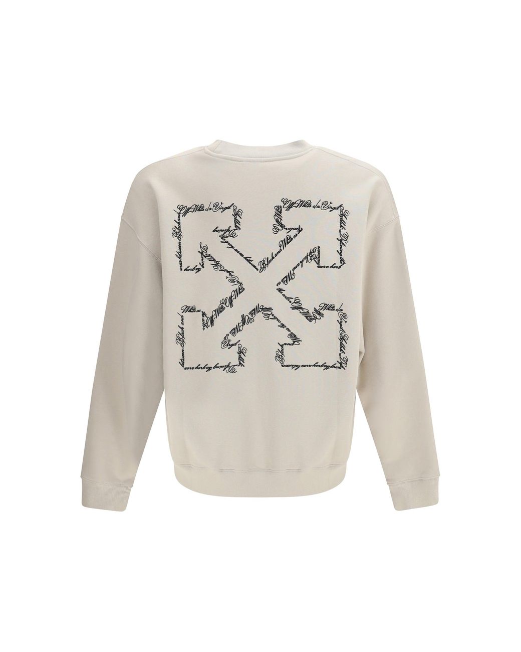 Off-White c/o Virgil Abloh White Script Arrow Crewneck Sweatshirt for men