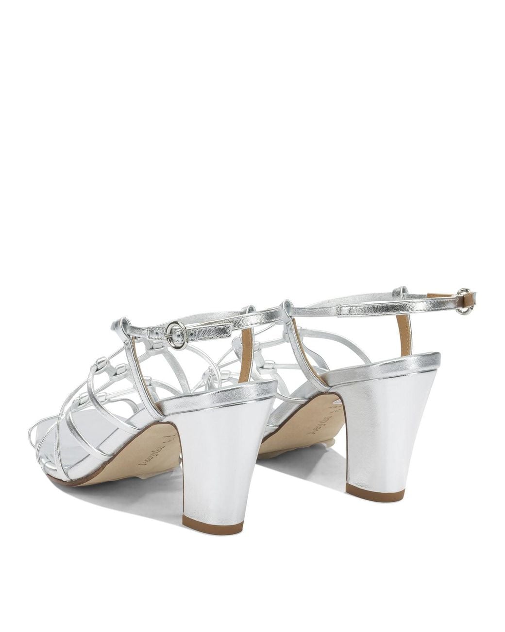 Aeyde White "Acacia 75 Mm" Heeled Sandals
