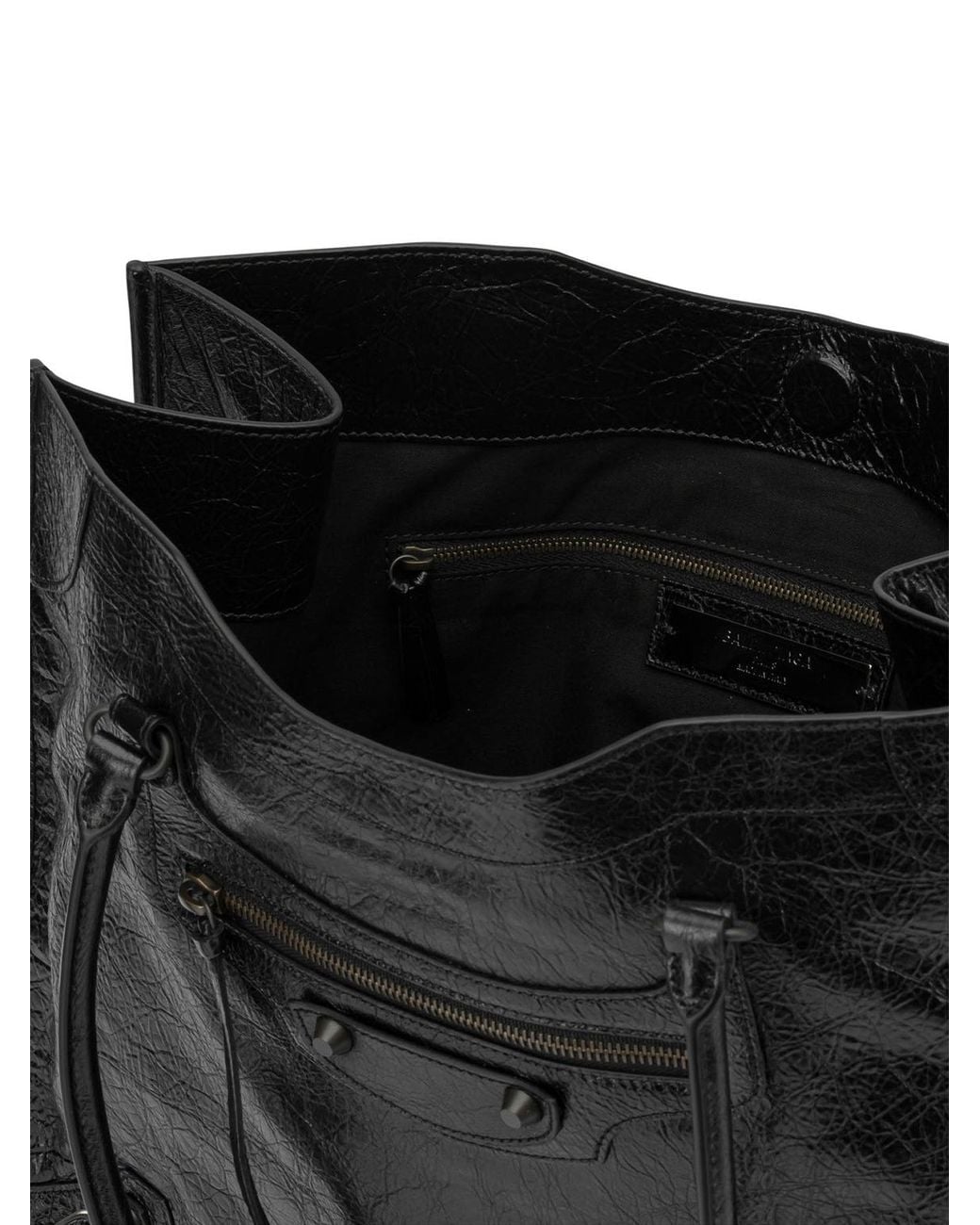 Balenciaga Black "Le City Tote" Medium Shoulder Bag