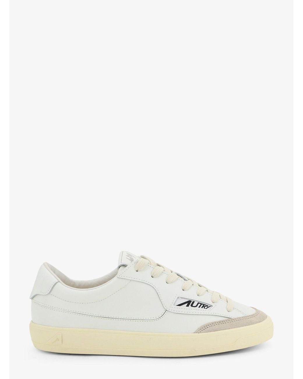 Autry White Windscape Leather Sneakers With Suede Insert for men