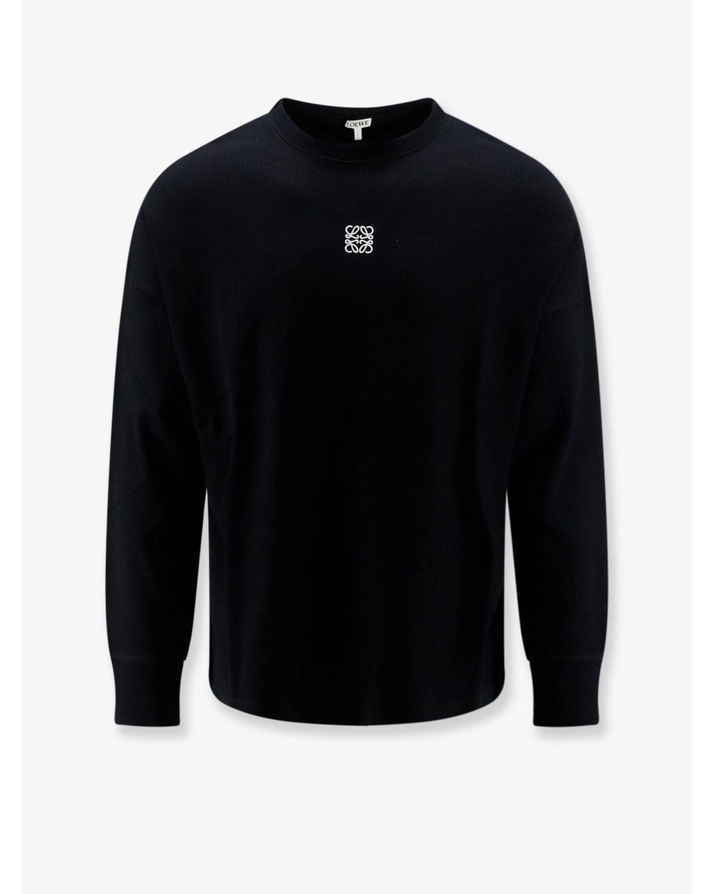 Loewe Blue Ribbed Cotton T-Shirt for men