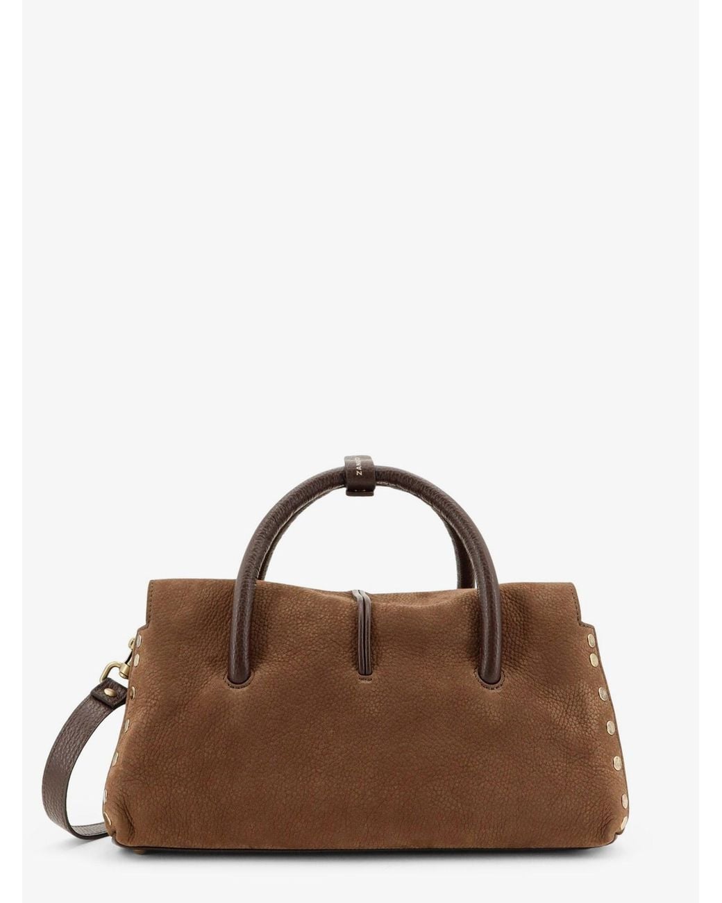 Zanellato Brown Dotta Nubuck Crossbody Bag