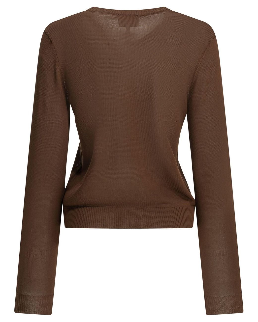 Ganni Brown "Argyle" Cardigan