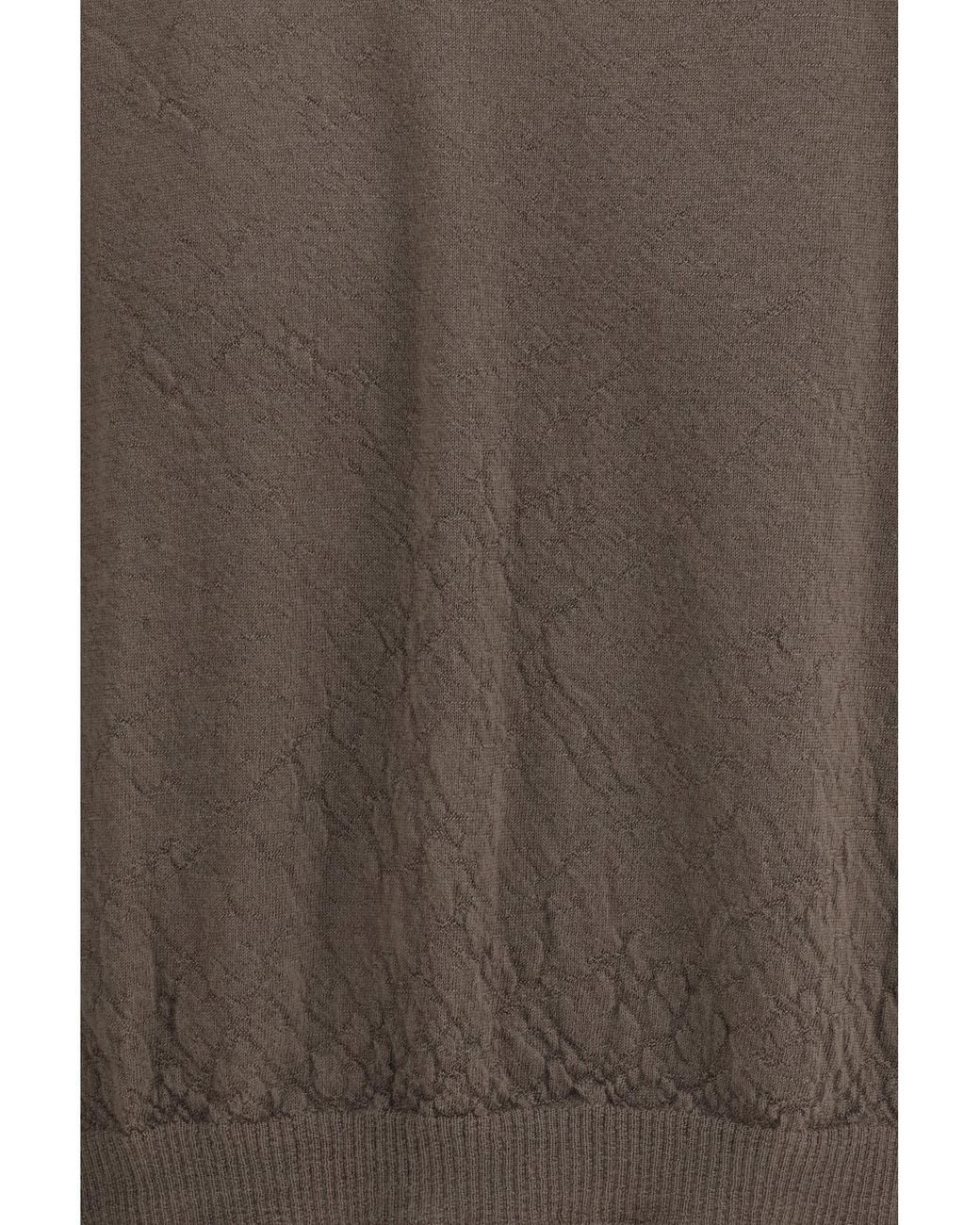 Rick Owens Brown Temple Extreme Sweater With V-Neck