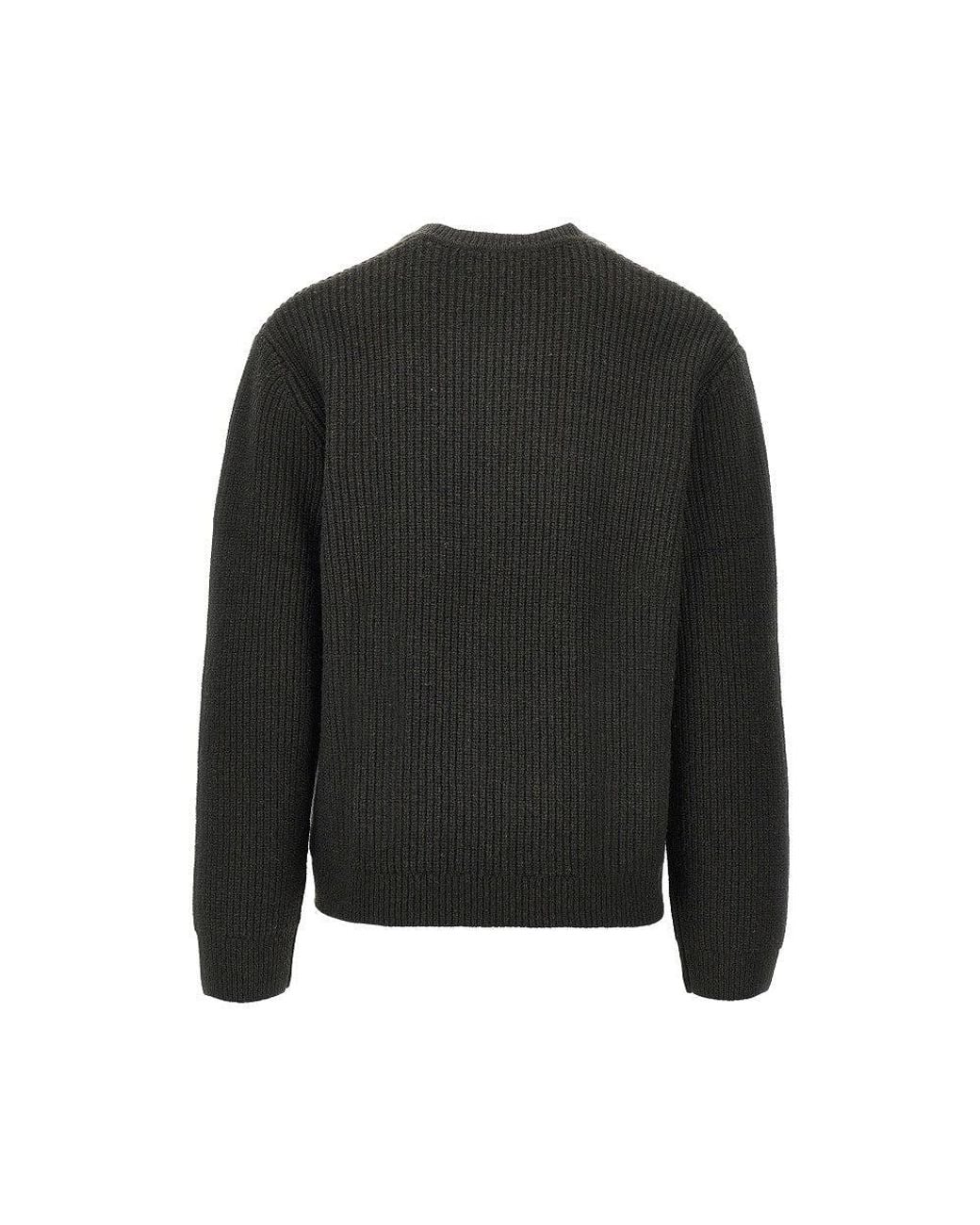 Wax London Black 'Granby' Crewneck Cardigan for men