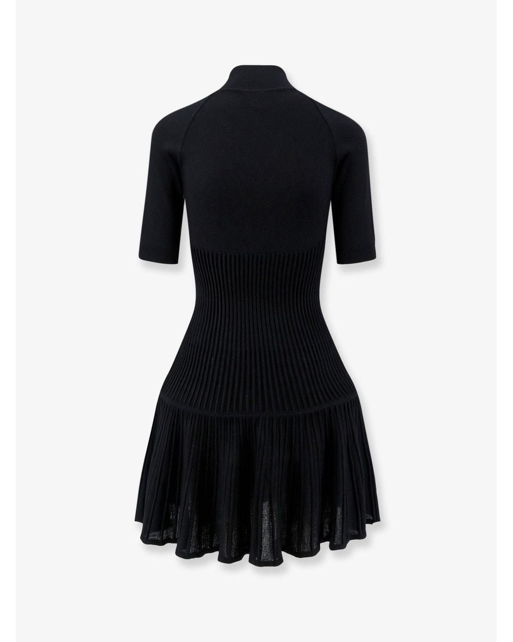 Alaïa Black Crinoline Wool Blend Short Dress