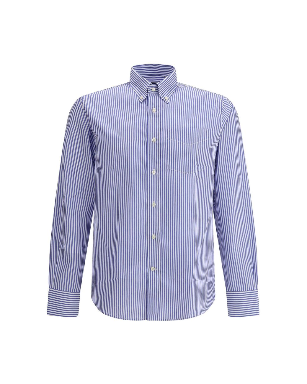 Deperlu Blue Striped Cotton Shirt for men