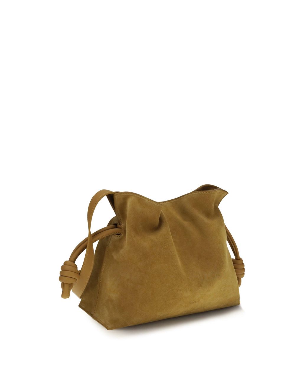 Loewe Metallic Medium Flamenco Clutch Ochre