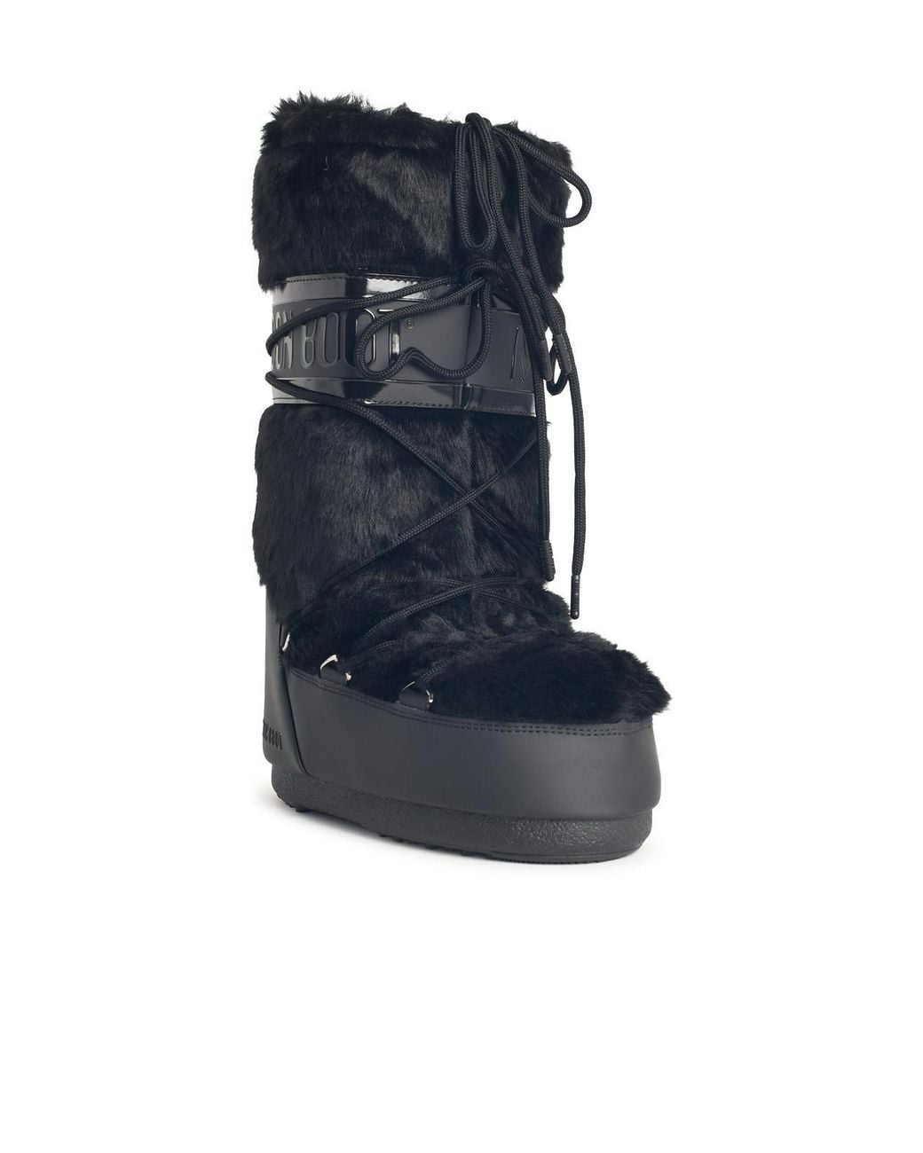 Moonboot Blue Faux Fur Boots