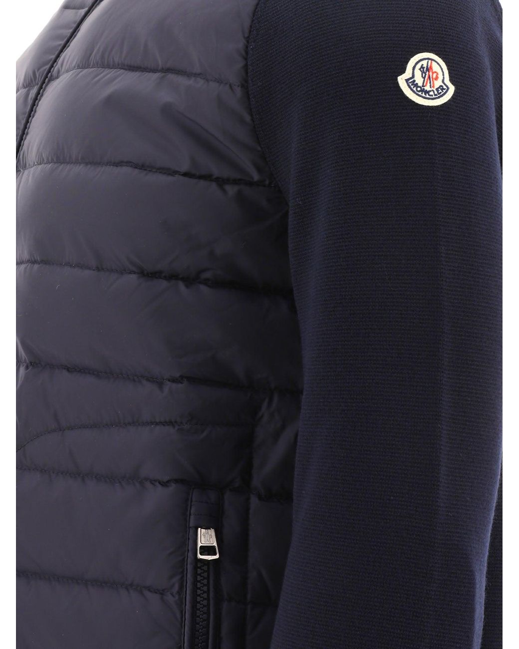 Moncler Blue Lightweight Wool-Blend Down Jacket for men