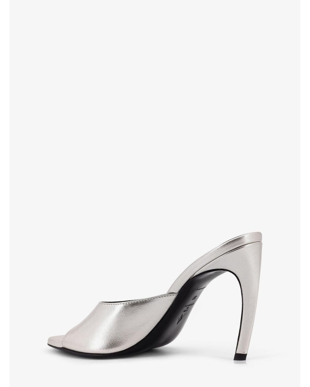 The Attico White Laminated Leather Betta Sandals