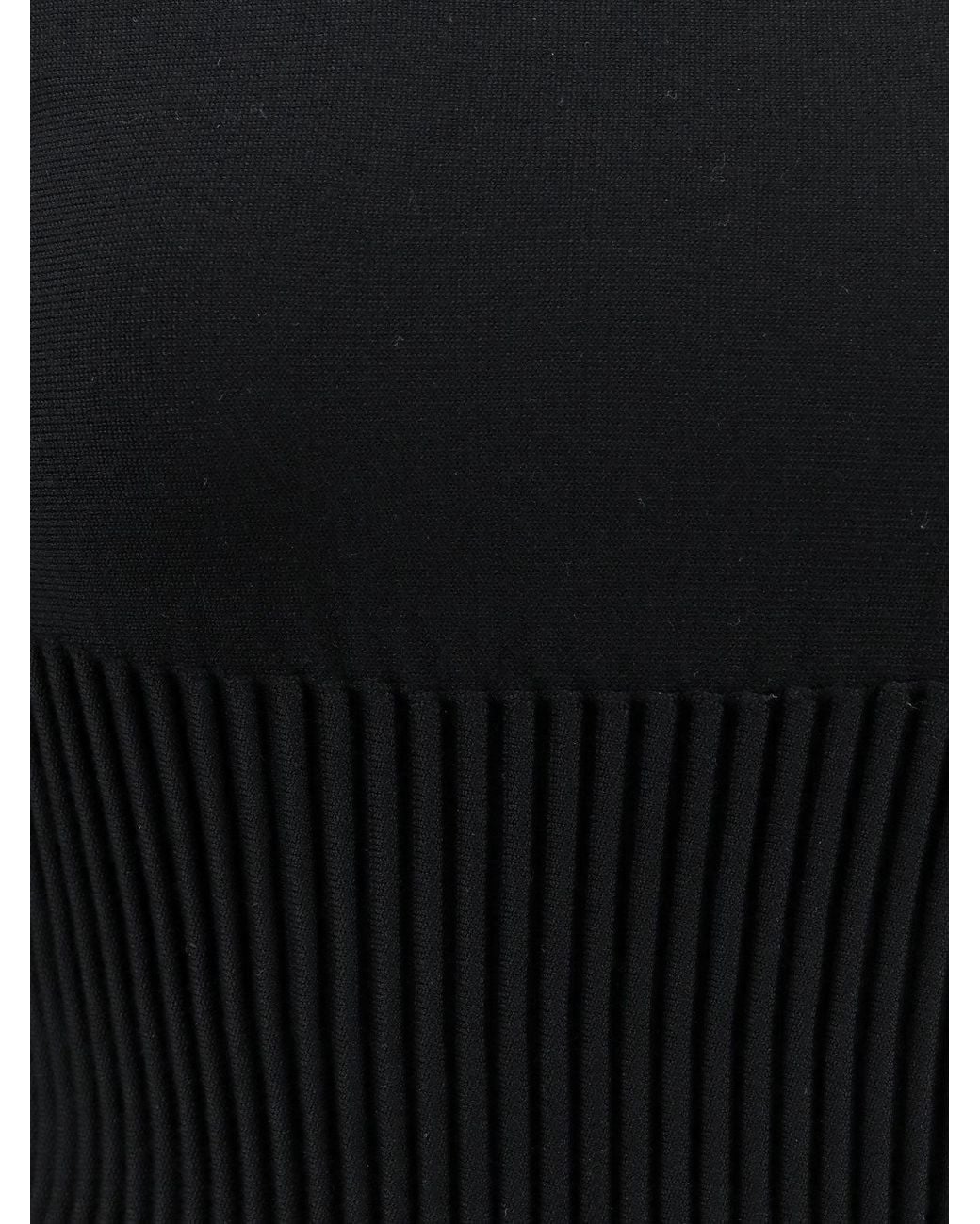 Alaïa Black Crinoline Wool Blend Short Dress