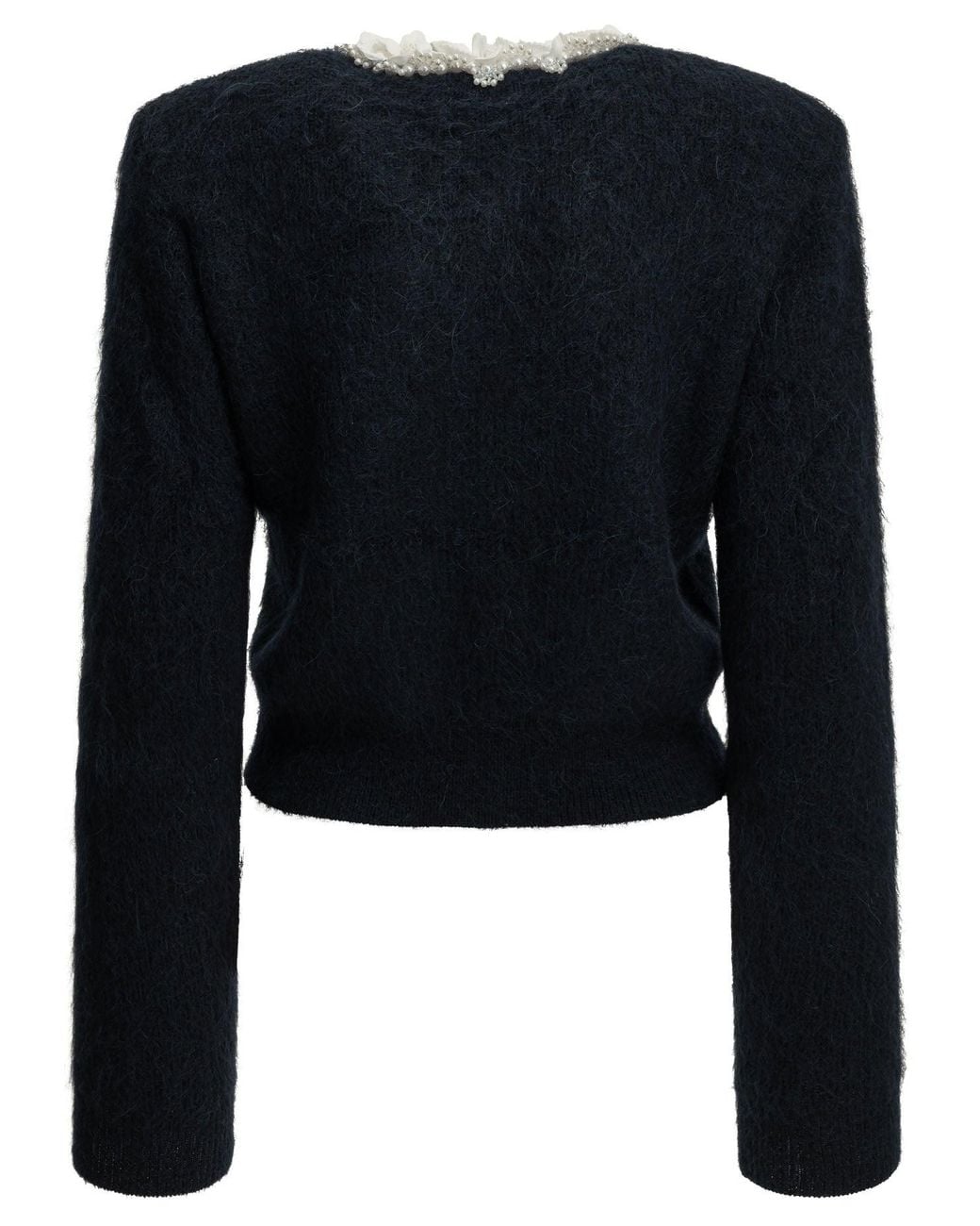Self-Portrait Black Cardigan With Embellishments