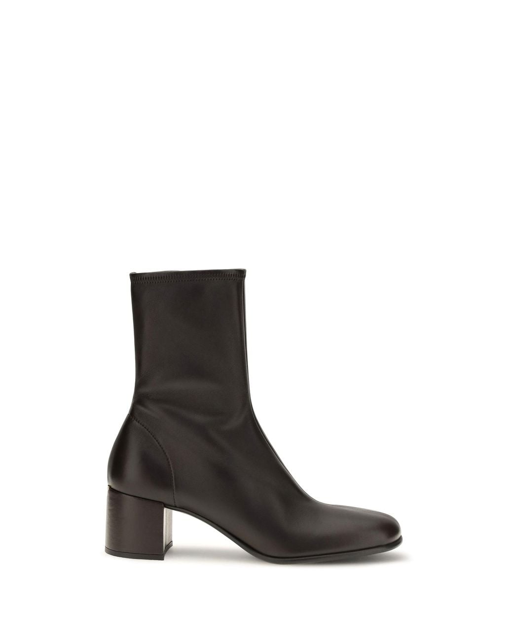Prada White Stretch Nappa Leather Ankle Boots