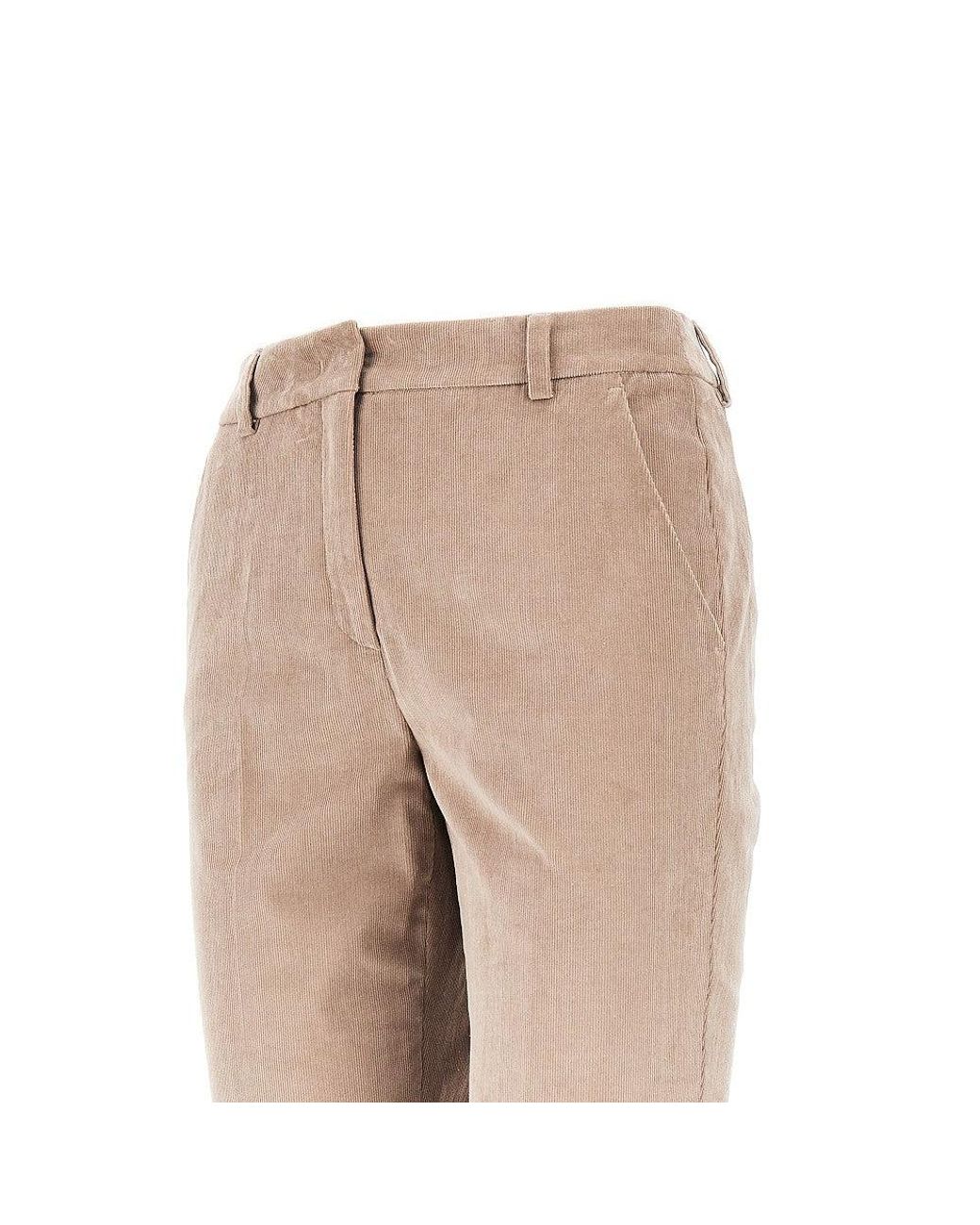 Weekend by Maxmara Natural Corduroy Cropped Pants