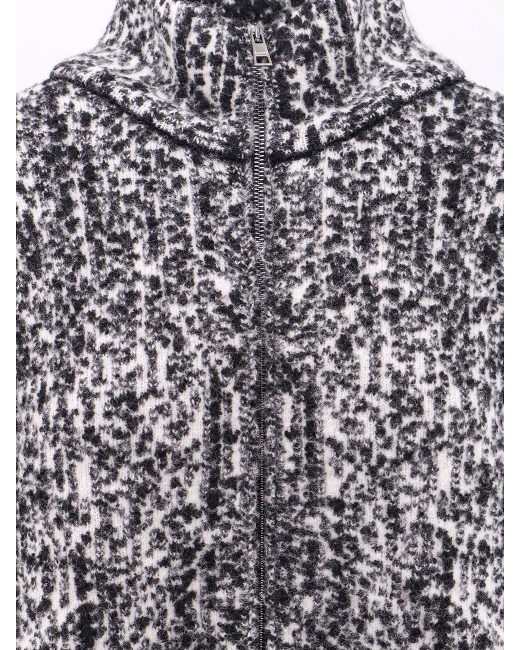 Nude Black Zip-Up Knitted Bomber Jacket