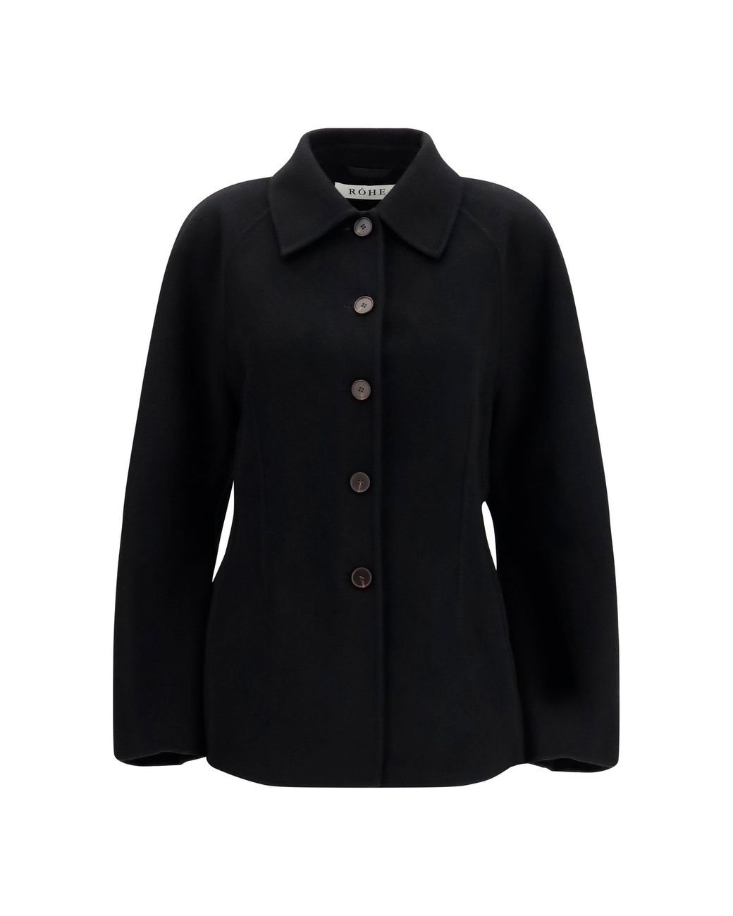 Rohe Black Jacket Sculptural Oversized-Sleeve