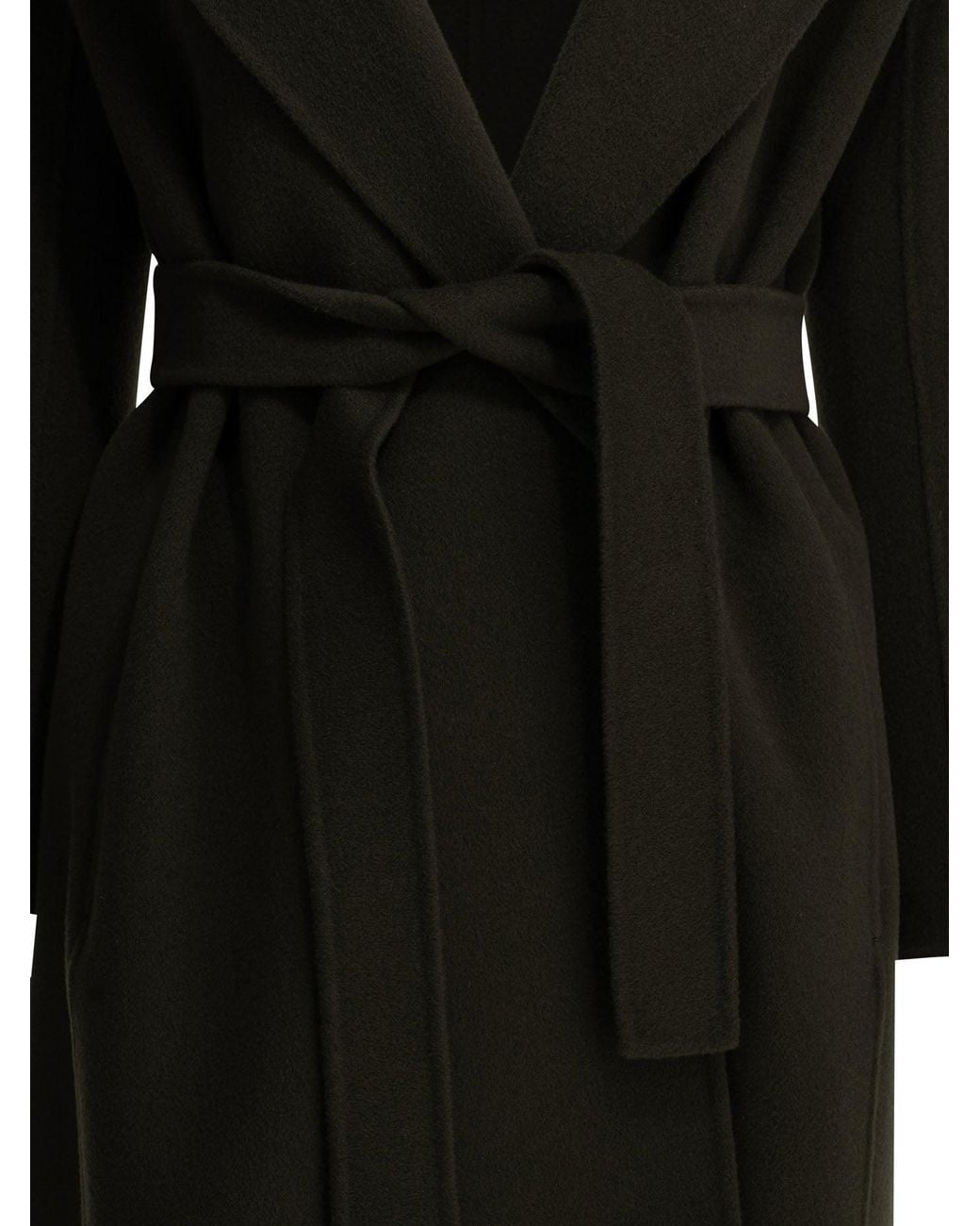 Max Mara Black Long Wool Coat