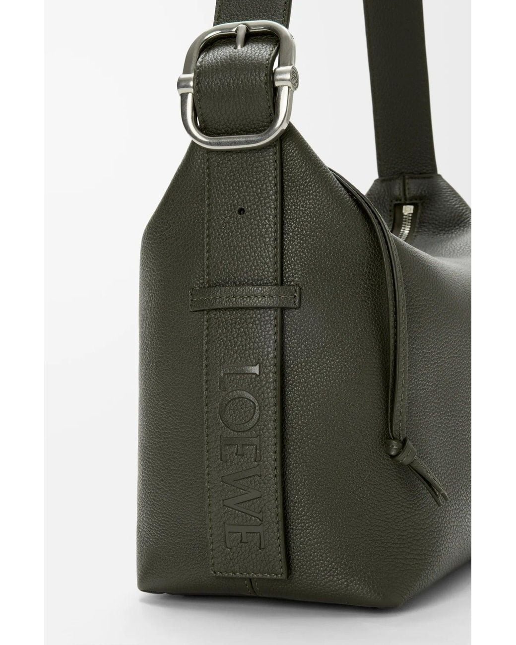 Loewe Metallic Hobo Loop Small Shoulder Bag Dark Khaki for men