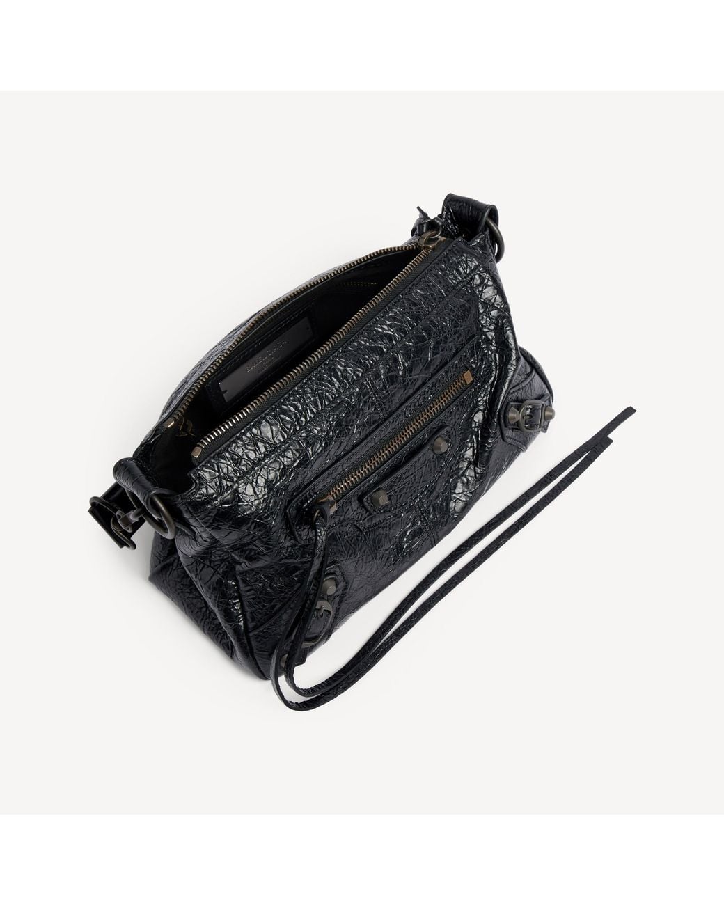 Balenciaga Black "Le City Moto" Small Shoulder Bag