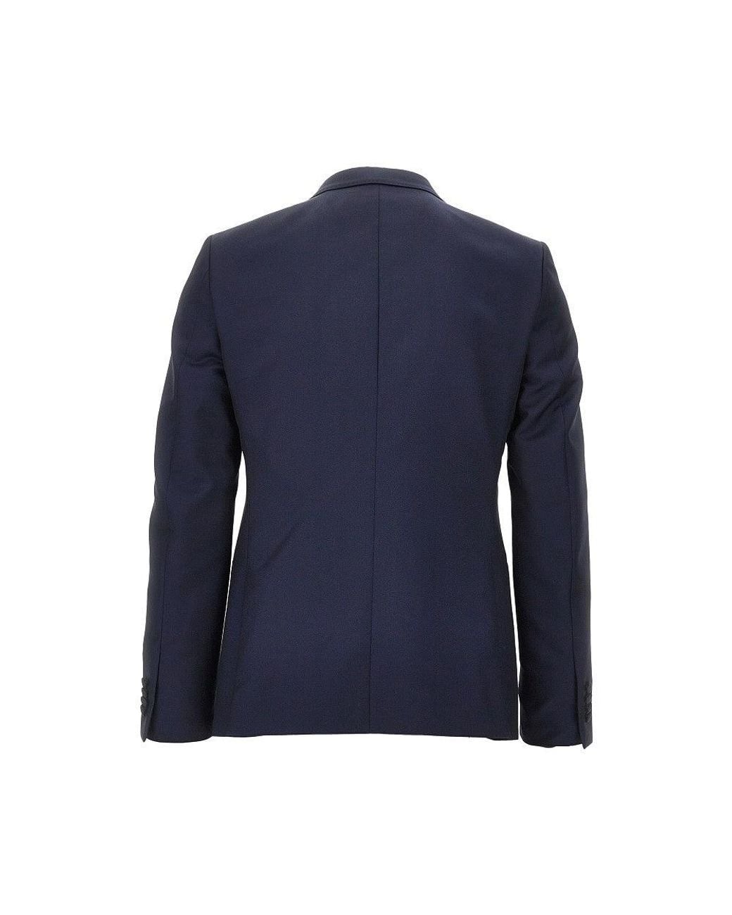Zegna Blue Wool And Mohair Evening Tailored Suit for men