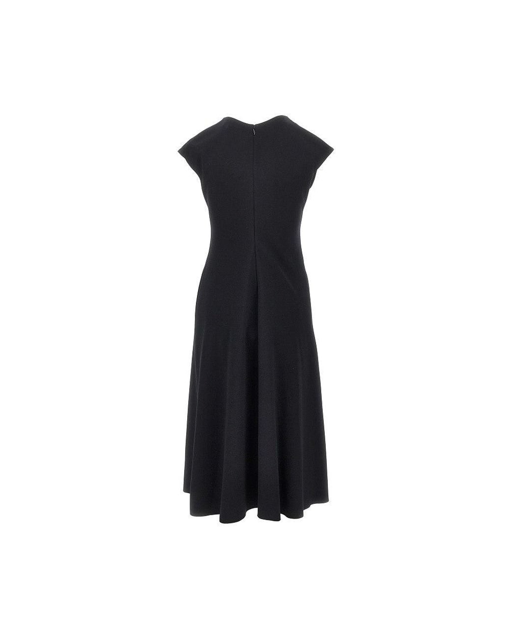 Emporio Armani Black Milano Stitch Jersey Midi Dress