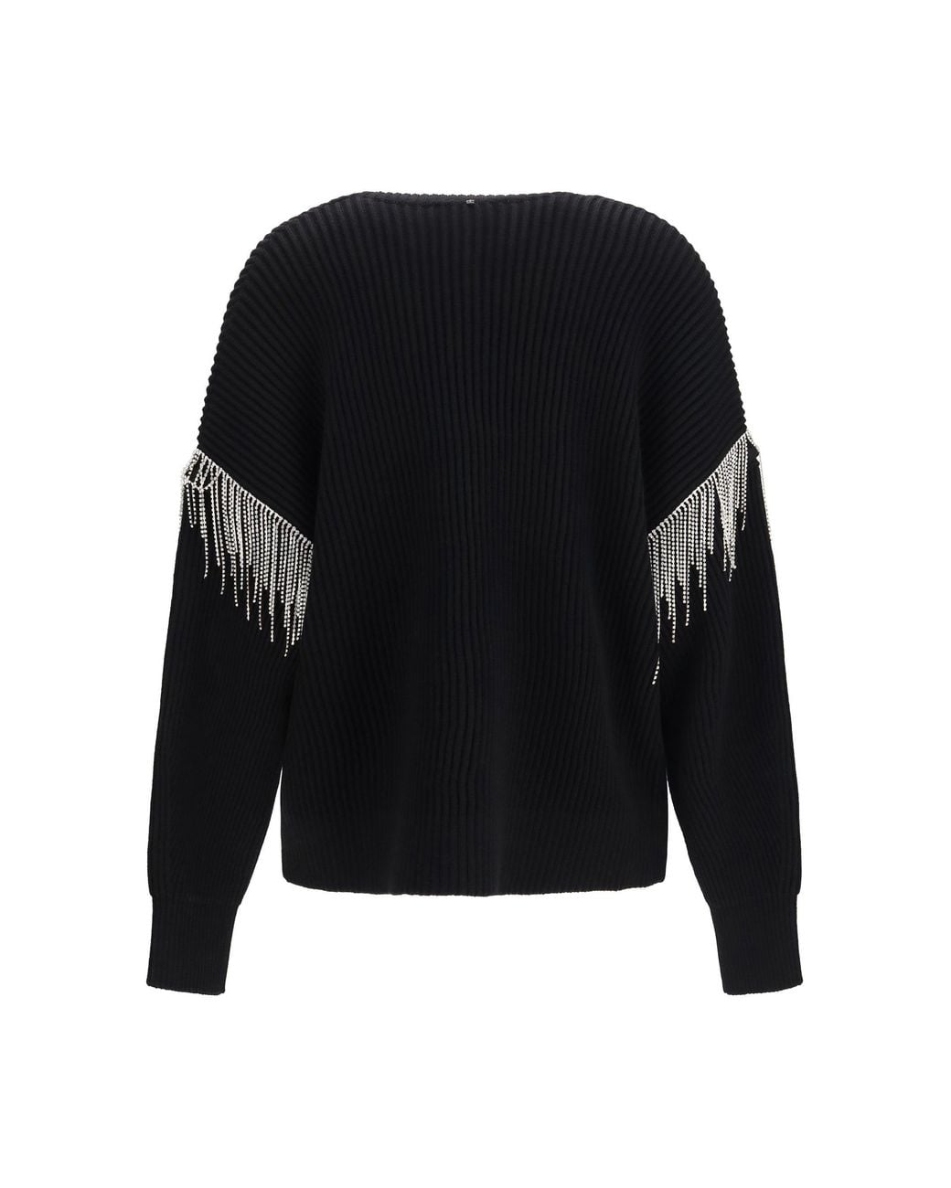 Max Mara Black Pagine Virgin Wool Cardigan