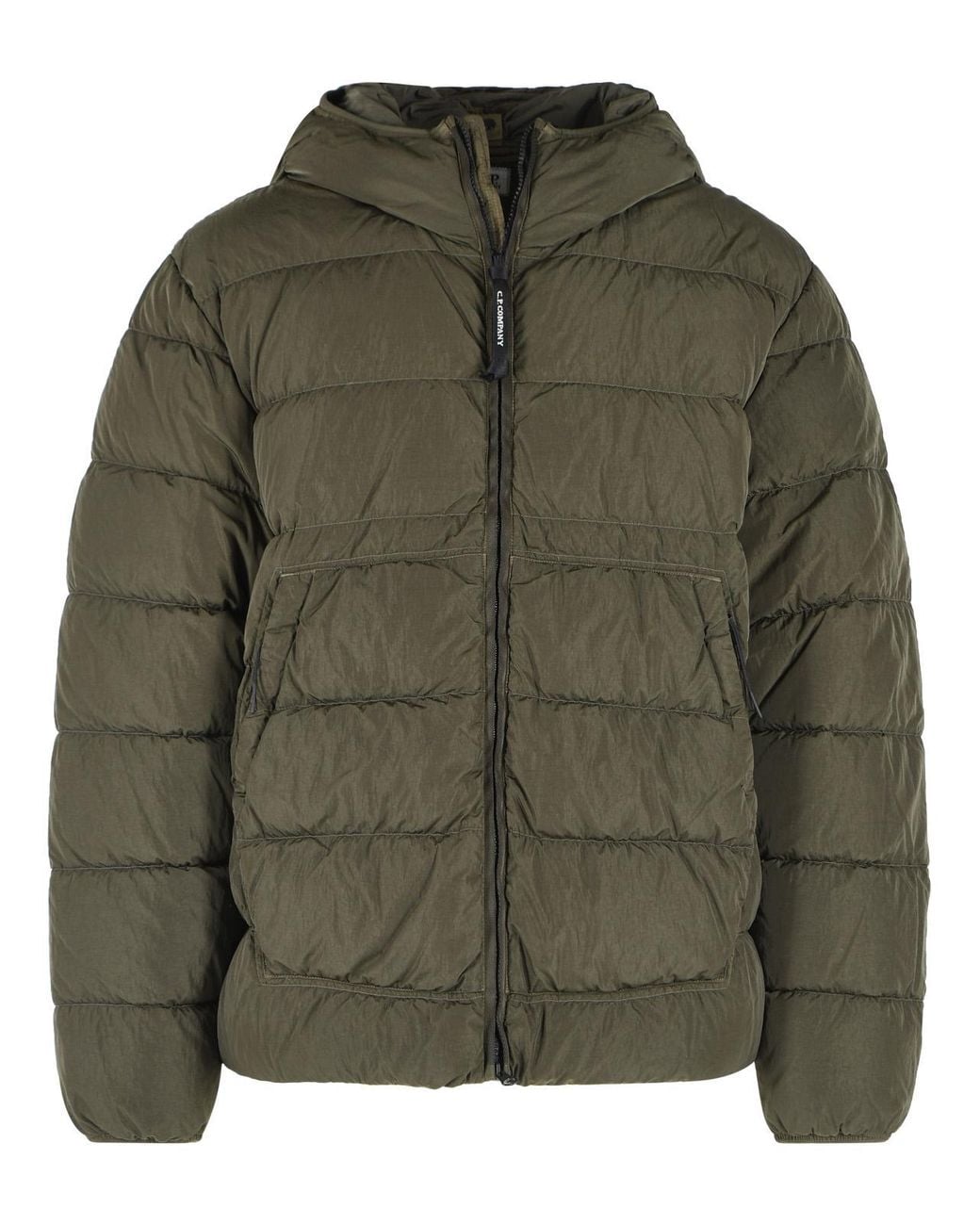 C P Company Green 'Chrome-R' Polyamide Down Jacket for men