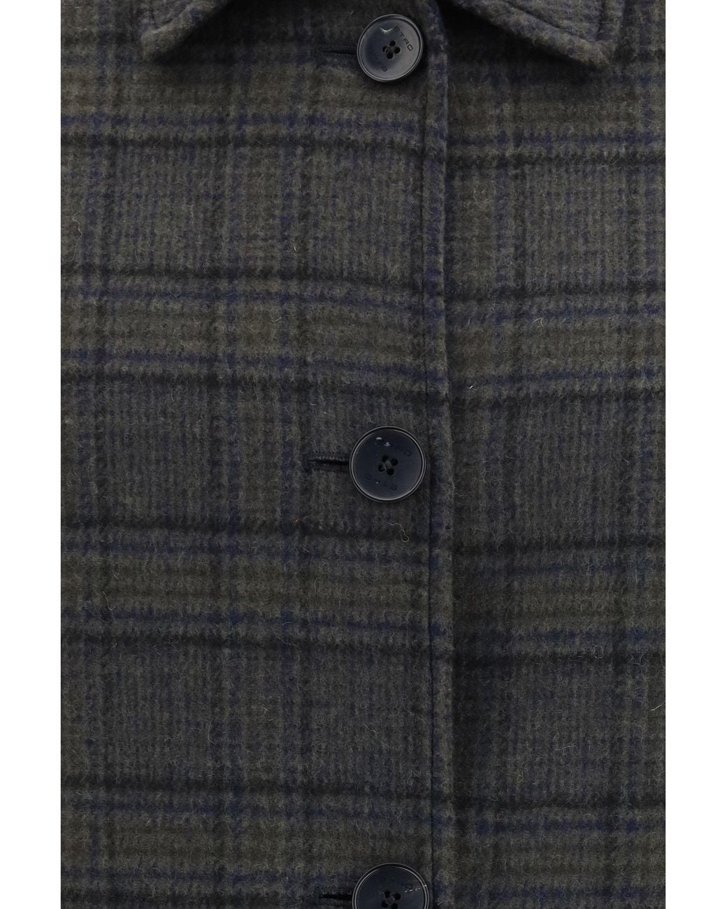 Etro Blue Soho Reversible Wool-Blend Coat for men