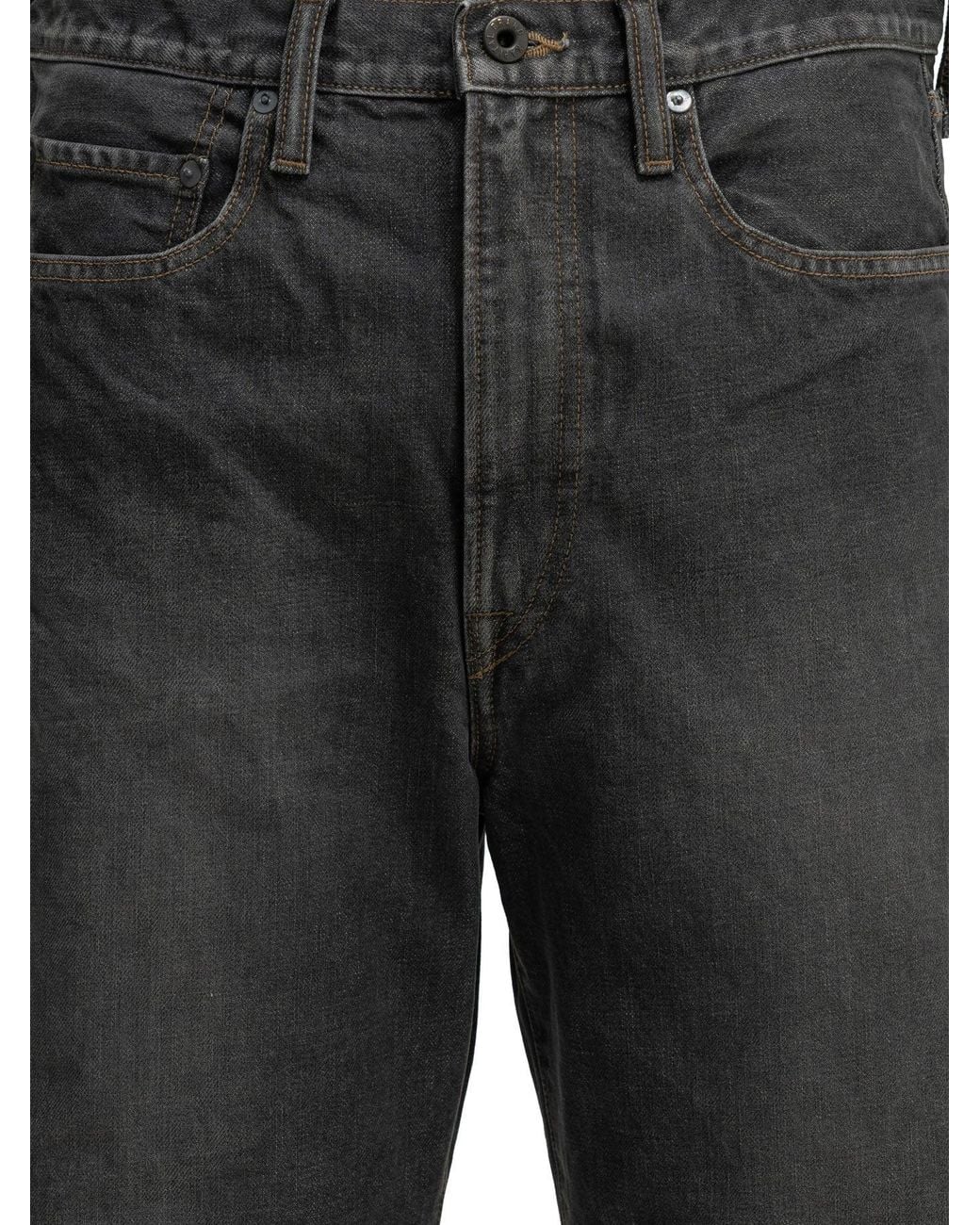 Kapital Gray "Blkxblk Denim 5P Monkey Th" Wide-Leg Jeans for men