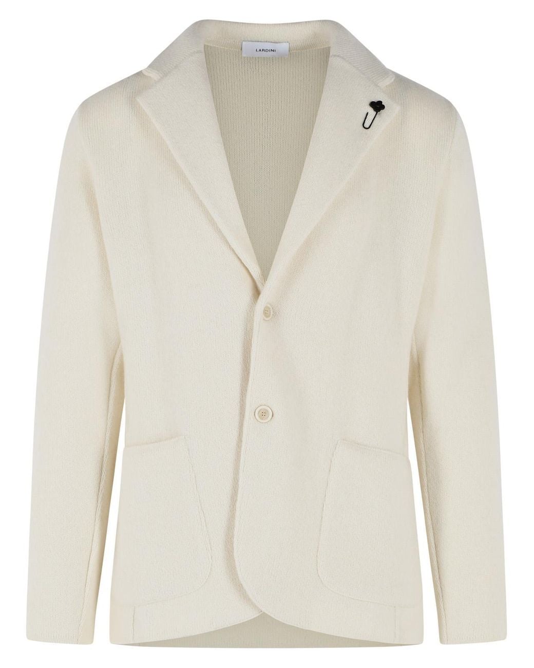 Lardini Natural Ivory Wool Jacket for men