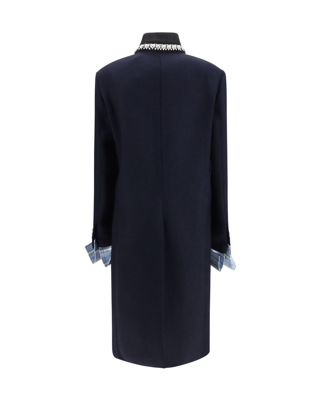 Prada Blue Double Wool Coat